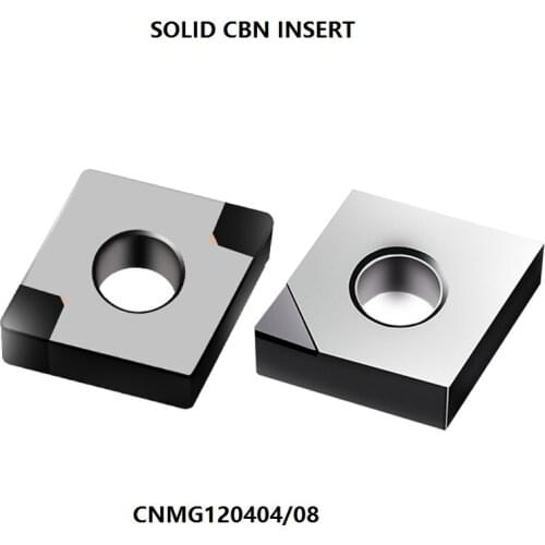 Solid cbn insert CNMG120404 cnmg120408 in External turning tool blade PCBN cnc Carbide Insert lathe cutter For cast iron Steel