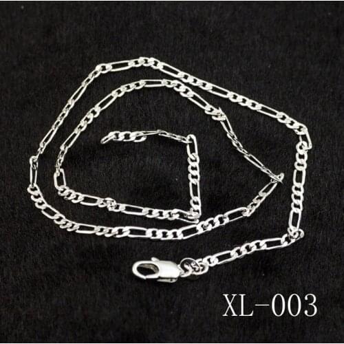 WalerV 5pc Long Chain 16-30INCH Necklace Wholesale Fashion Jewelry Plated Figaro Necklace Men Women Gift 3. 2MM Wide