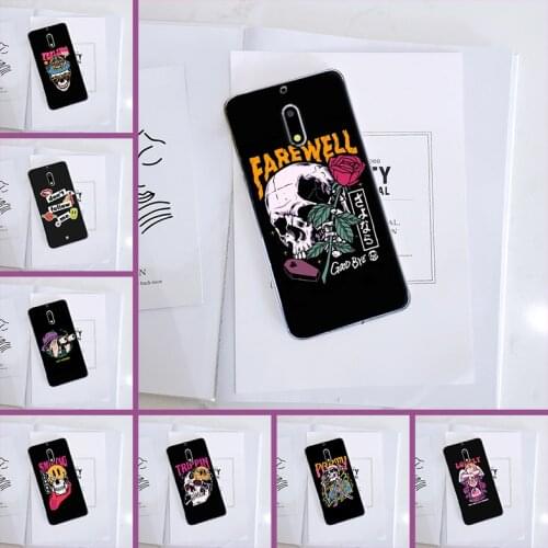 Back Cover For Nokia6 Nokia5 Nokia3 Nokia2 Nokia 7 Plus X6 X71 Silicone Soft Skull Quote Phone Case For Nokia 1 Plus 2 3 5 6 8 9