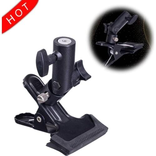 Reflector Clip E-shape Clamp Light Stands Attachment for Photo Shop Reflector and Background Screw Mount Swivel Adapter