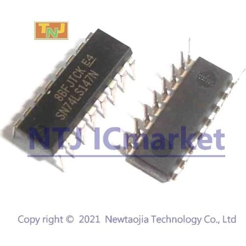 10 PCS SN74LS147N DIP-16 74LS147N 74LS147 BCD to Decimal Decoders / Drivers Chip IC