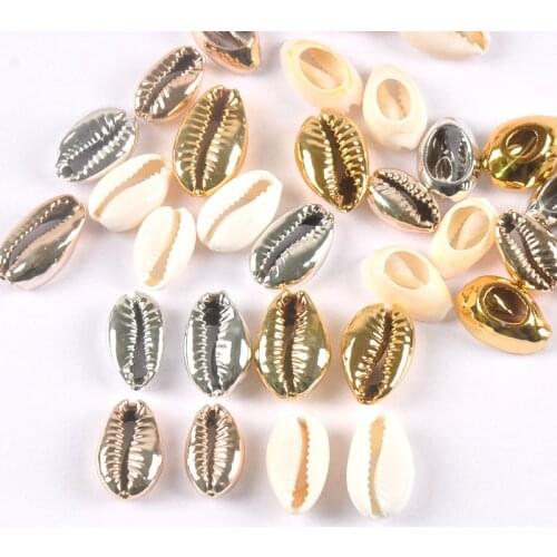 10pcs Plated Natural Shell Gold and silver for handmade SeaShells Home decoration TR0297