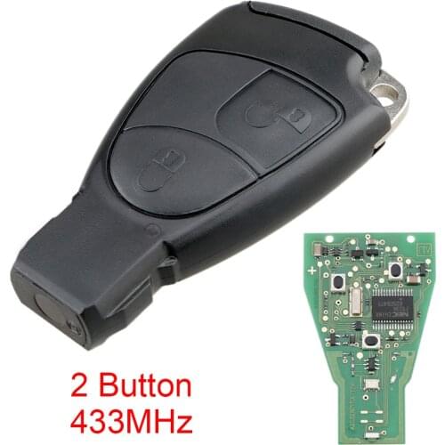 433Mhz 2 Buttons Smart Remote Car key Fob Auto Car Key Replacement Fit for B C E ML S CLK CL Germany Cars Vehicle