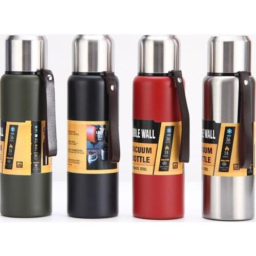 500ML Stainless Steel Thermos Portable Vacuum Flask Insulated Tumbler with Rope Thermo Bottle Russian Outdoor Thermos Bottle