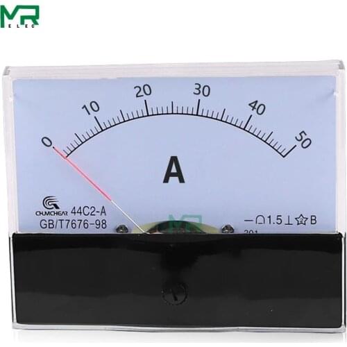 44C2 DC ammeter analog panel pointer ammeter DC 1A 3A 5A 10A 15A 20A 30A 50A 75A 100A 150A 300A 450A 500A