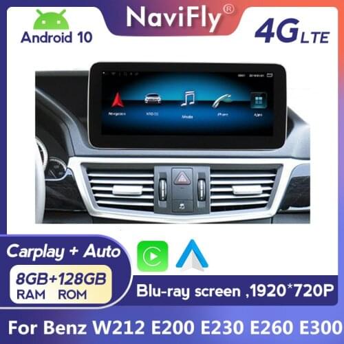 Android 10 4G LTE CarPlay Auto Car Radio GPS Navigator Multimedia Player for Mercedes Benz E Class W212 E200 E230 E260 E300 S212