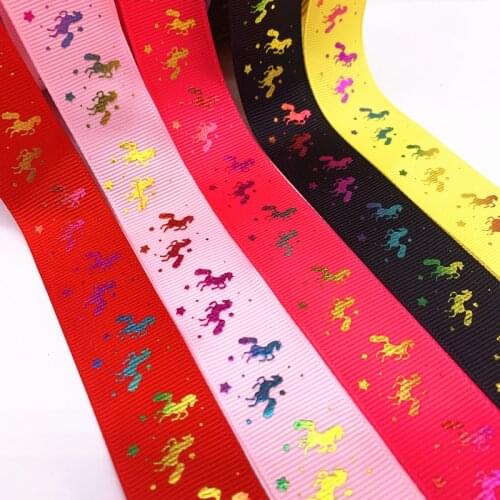 5Yards 25mm Width Grosgrain Satin Ribbons Printed For Wedding Christmas Party Decorations DIY Bow Craft Ribbons Wrapping Supplie
