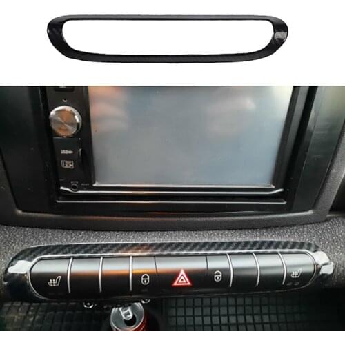 Car Carbon Fiber Center Control Flashing Light Cover Trim Shell for Mercedes-Benz Smart 451 Fortwo 2009-2015