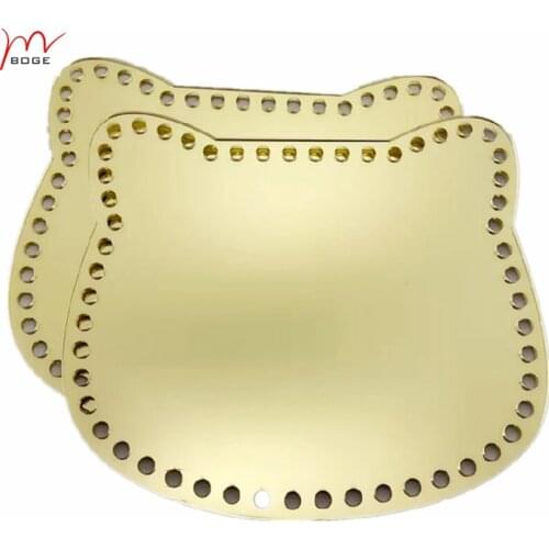Free shipping 2pcs 19x16cm mirrow acrylic/wood base bottom Crochet Base DIY Knitting Bottom Bag