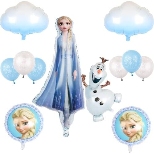 Large Frozen Elsa Anna Foil Balloons Birthday Party Decorations Olaf Snow Air Globos Baby Shower Party Supplies Kids Toys