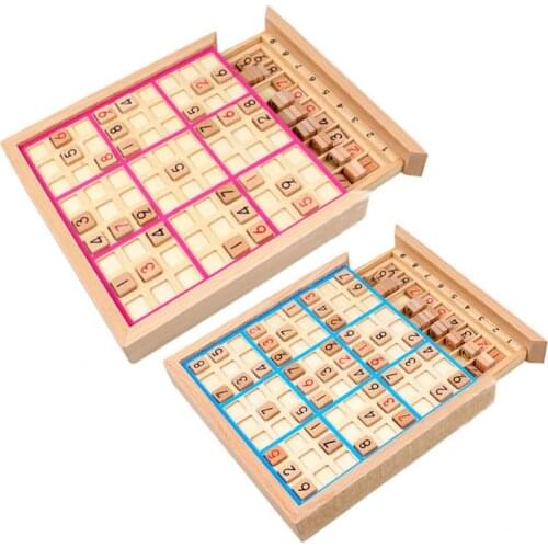 Children Wooden Sudoku Chess Logic Training Board Game Mathematical Toys Montessori Early Educational Wood Puzzle Birthday Gifts