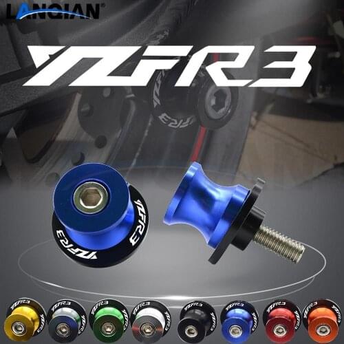 For YAMAHA YZF R3 Motorcycle Swingarm Spools Slider 6mm Swing arm Stand Screws YZF-R3 2015 2016 2017 2018 2019 YZFR3 Accessories