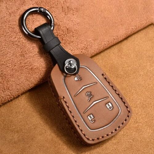 Leather Key Car Case Cover For Cadillac XT4 XT5 XT6 CT5 CT6 XTS ATSL