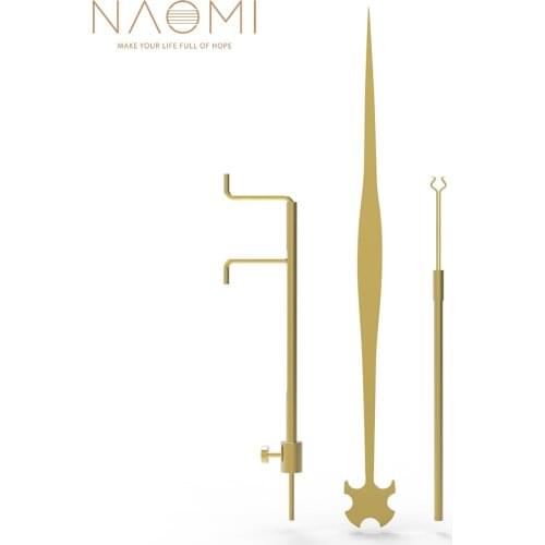 NAOMI Brass Cello Luthier Tools Sound Post Gauge Measurer Retriever Clip SET Violin Family Parts & Accessories For Cello
