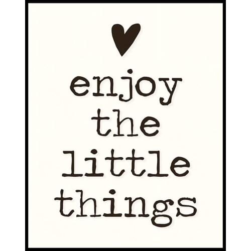 Hot Sales in 2020, Modern Minimalist Posters, Wall Decoration Paintings, Text Art，ENJOY THE LITTLE THINGS