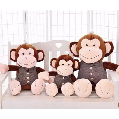 Valentines Day lovely dressed gentle monkey plush toy, soft throw pillow ,birthday gift w5256