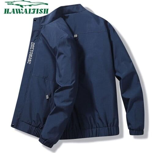 Hawaifish brand mensjacket 2021 spring and autumn new youth Korean version veste homme stand-up collar Casual baseball uniform