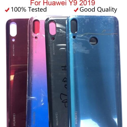 Original Back Cover For Huawei Y9 2019 Battery Back Cover Rear Door Housing Case Replace Y9 2019 Battery Cover JKM LX1 LX2 LX3
