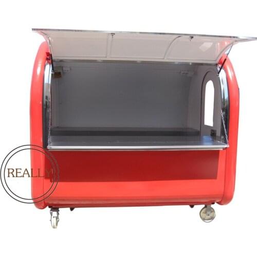 Popular food cart street mobile snack trailer out door truck for slush machine