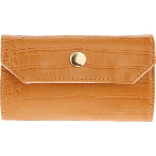 Portable Travel Mini Jewelry Roll Travel Bag Nylon Black Jewelry Organizer