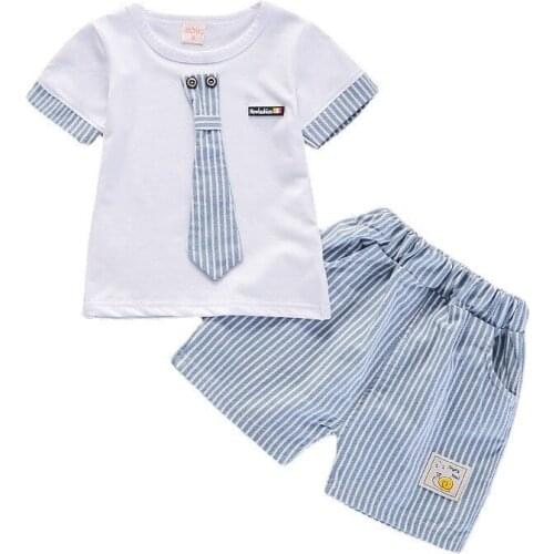 Casual Summer Toddler Baby Boy Letter Clothes Children Solid T Shirts Shorts2Pcs/sets New Infant Kids Fashion Cotton Sport Suits