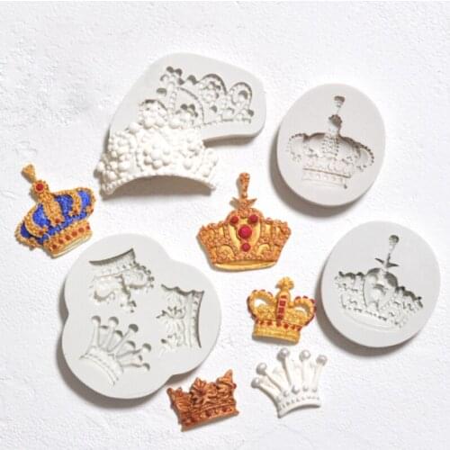 Prince Crown Cupcakes Molds Fondant Cakes Decor Tools Silicone Molds Sugarcrafts Chocolate Baking Tools For Cakes Gumpaste Form