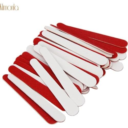 300pcs/lot Professional Nail File 180/240 Grit Thin Wooden Double-sided Buffer Sandpaper Polishing Nail Files Manicure Tools