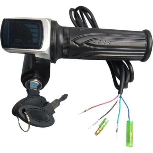 60V Electric Scooter Speed Controller Handlebar Throttle Handle with LCD Display Power Indicator