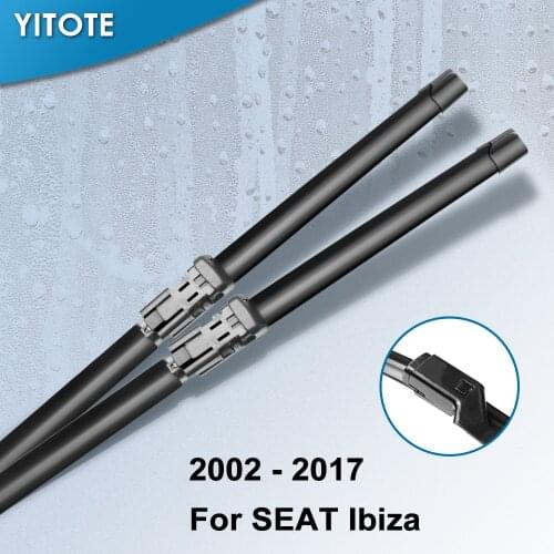 YITOTE Wiper Blades for SEAT Ibiza Hatchback / SC Coupe / ST Estate 24"&16" Exact Fitting Model Year from 2002 to 2017