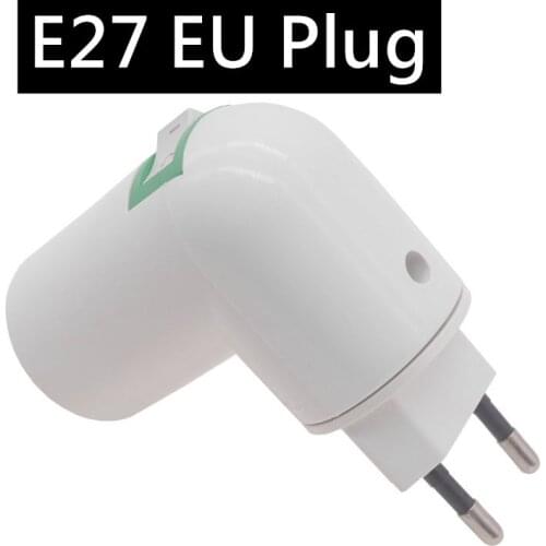 Lighting Accessories E27 Lamp Holder 360°Rotatable EU Plug Lamp Head Lamp Bases LED Light Bulb Adapter Holder Socket Splitter