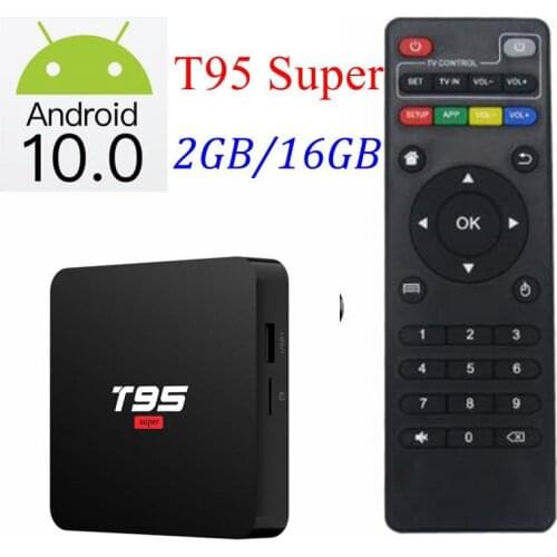 5pcs T95 Super TV Box Android 10.0 Allwinner H3 Quad Core 2GB DDR3 16GB ROM 2.4G WiFi 4K H.265 Smart Media Player SET TOP Box