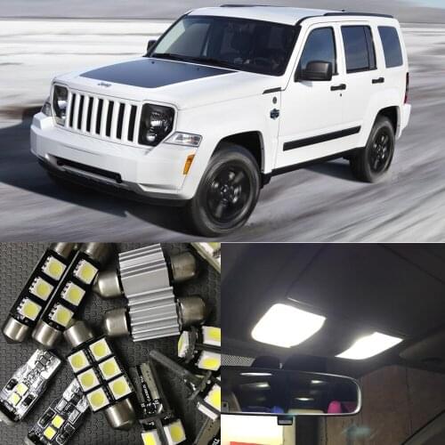 13Pcs Auto Interior LED Lights Bulb Kit Canbus For 2004-2012 Jeep Liberty Map Dome Trunk License Plate Light Car light Source