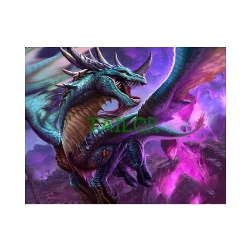 5D diamond painting wall stickers Cuadros kit set Full square haft diamentowy Cross stitch tools animal Home Decor Gift Dragon f