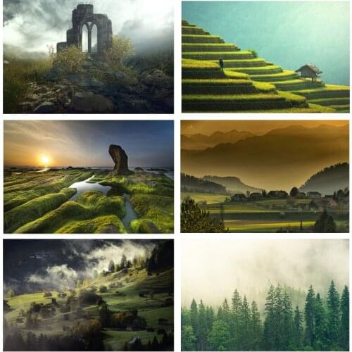 5D Diamond Painting Scenery Cross Stitch Diamond mosaic Embroidery Mountain Pattern Picture Of Resin decor painting