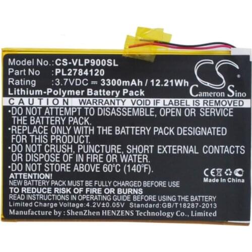Cameron sino 3300mah battery for VISUAL LAND ME-9Q Prestige Elite 9Q 9" PL2784120 Tablet Battery