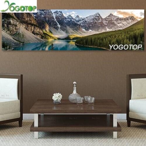 Large Landscape diamond embroidery Seascape diy diamond painting 5D Full Mosaic rhinestone Lake and Mountain Peak Art YY2611