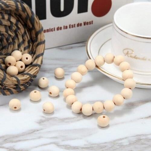 50pcs Wooden Beads For Bracelets Necklaces Making Jewelry Findings 8mm 10mm Wooden Beads DIY Jewelry Making Accessories