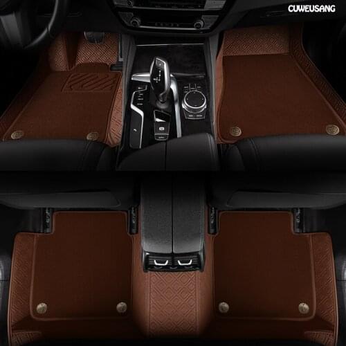 CUWEUSANG Custom car floor mats for Chrysler 300c Grand Voager Sebring PT Cruiser auto Double foot mats