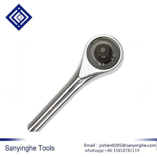 Free shipping 1 pcs 1/4" 3/8" 1/2" Ratchet Wrench Quick Release Chrome Steel Wrench Plastic Handle Professional Repairing tool