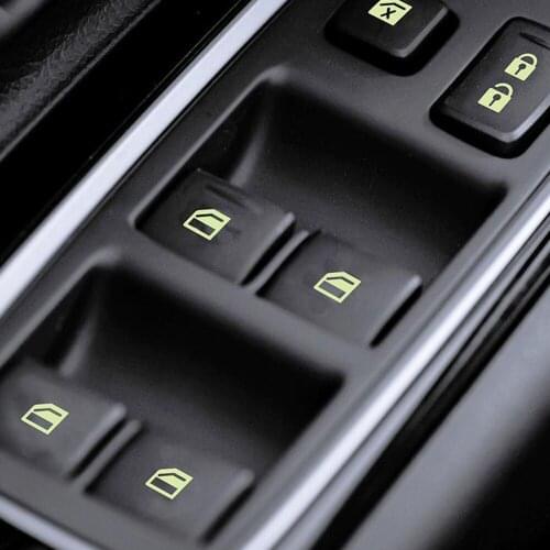 Window Button Car Sticker Console Luminous Universal Adhesive Interior