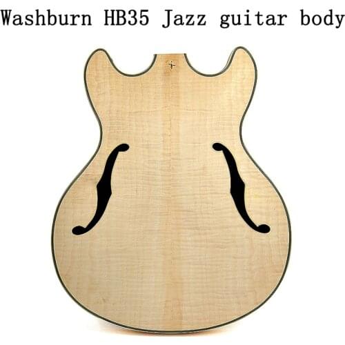Washburn HB35 jazz guitar body flame maple top maple back and side plywood