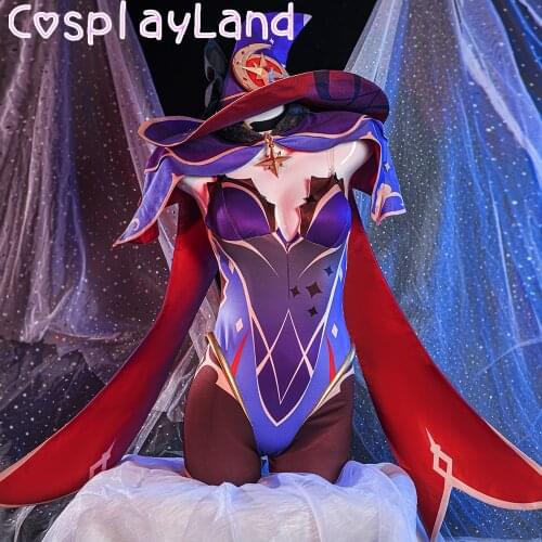 Hot Game Genshin Impact Mona Cosplay Costume Carnival Halloween Costumes Women Party Sexy Dress Uniform Cartoon Outfit