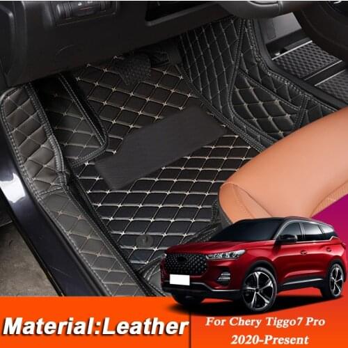 Car Styling Custom Foot Mat For Chery Tiggo 7 Pro 2020-Present Leather Floor Protect Waterproof Pad Auto Internal Accessories