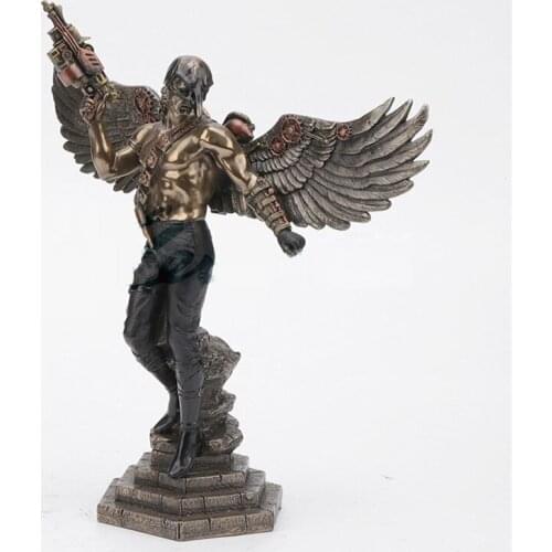 EUROPEAN STYLE CREATIVE CROW MASK MAN STATUE ANGEL ART SCULPTURE RESIN CRAFTS DECORATIONS FOR HOME BIRTHDAY GIFT R3221