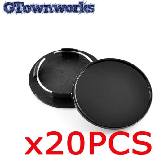 20pcs 65mm 51mm Wheel Rim Center Caps Cover Fit For #C-H187 Bright Black ABS Accessories Decoration Refit Car Styling