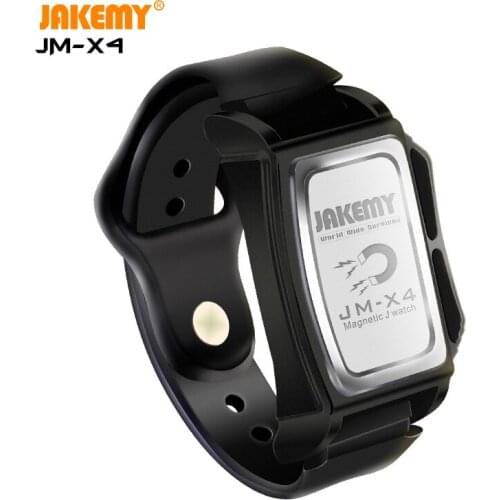 JAKEMY JM-X4 Magnetic Super Wrist Band Wristband for Holding Screws Nails Bolts Drill Bits Small Components Parts Screws Collect
