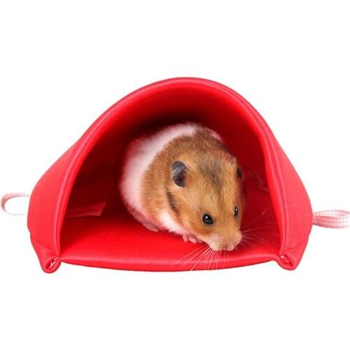 Soft Comfortable Hamster Bed Warm Pet Bed Hamster Silky Hanging Tent Nest Pet Supplies For Hamster Small Pet 4 Colors Can Choose