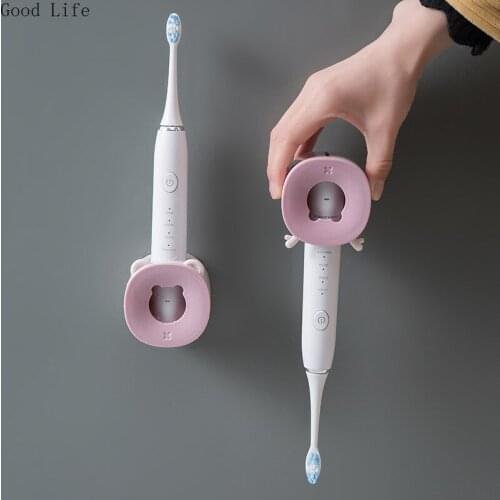 1PC Cartoon Electric Toothbrush Holder Toilet Bathroom Wall-Mounted Free Punch Dental Set Storage Rack