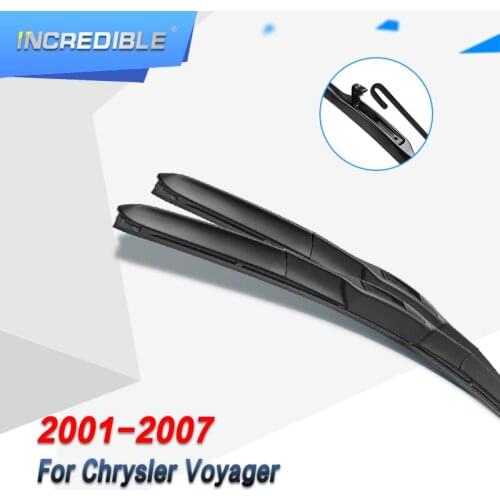 INCREDIBLE Hybrid Wiper Blades for Chrysler Voyager Fourth Generation Fit Hook Arms 2001 2002 2003 2004 2005 2006 2007