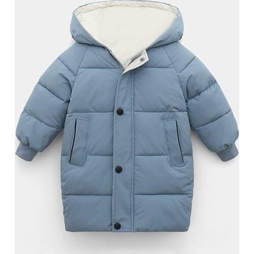 New Winter Kids Coats Children Boys Jackets Fashion Thick Long Coat Girls Hooded Outerwear Snowsuit 3-10Y Teen Children Clothes